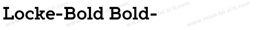 Locke-Bold Bold字体转换